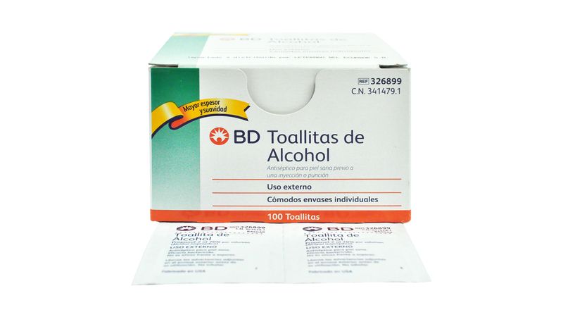 Bd Toallitas De Alcohol Caja 100 Unidades - Farmacias Medicity