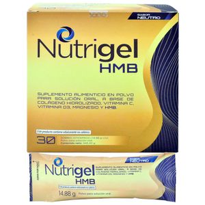 Nutrigel Hmb Colágeno Neutro Sobre 30 Unidades
