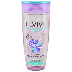 Loreal Elvive Shampoo Hidra Purificante Hialurónico Pure 370 ml