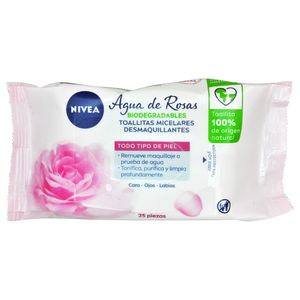 Nivea Toallitas Desmaquillantes Agua De Rosas 25 Unidades
