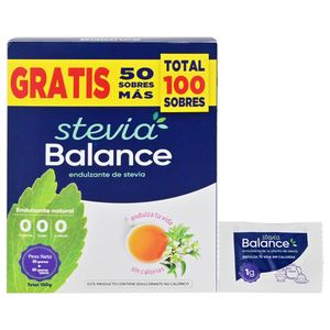 Stevia Balance Polvo 50 100 Unidades