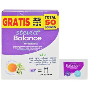Stevia Balance Polvo Antiox 25 50 Unidades