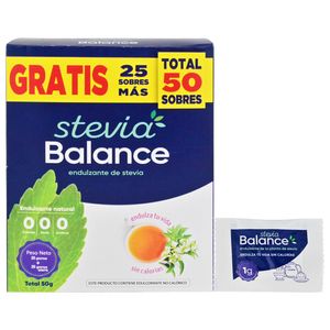 Stevia Balance Polvo 25 50 Unidades