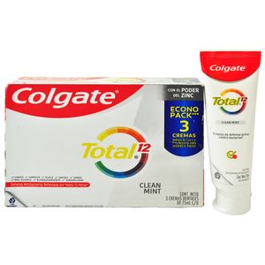 Colgate Pasta Dental Total Clean Mint 75ml Caja 3 Unidades