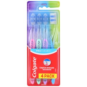 Colgate Cepillo Dental Procuidado Suave 4 Unidades