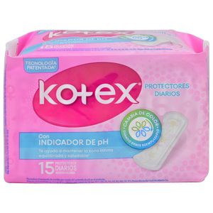 Kotex Protector Diario Con Indicador De Ph 15 Unidades