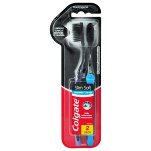 Colgate Cepillo Dental Charcoal Suave 2 Unidades
