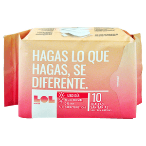 Lol Toallas Sanitarias Flujo Normal Dia 10 Unidades