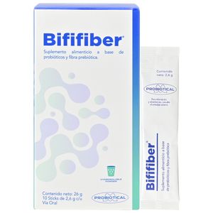 Bififiber Suplemento Alimenticio Polvo Sticks 2.6 g 10 Unidades