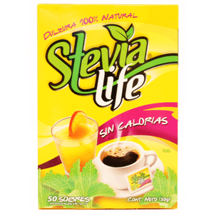 Stevia Life Endulzante Sobre 1g Caja 50 Unidades