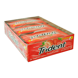 Trident Chicles Fresa/Frutilla 8.5 g Caja 18 Unidades
