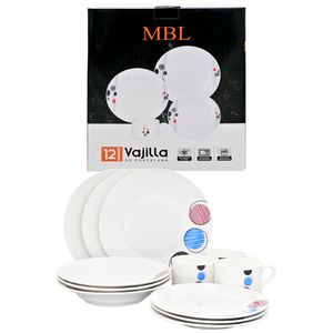 Mbl Set Vajilla Plato Tendido/Plato Pequeño/Taza/Sopero 12 Piezas