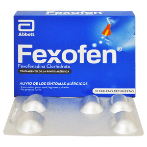 Fexofen Tabletas Recubiertas 120 mg 10 Unidades