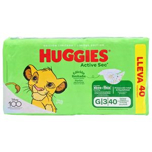 Huggies Pañal Infantil Active Sec X-Flex 40 Unidades