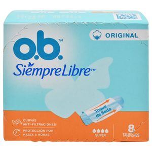 Ob Tampones Super 8 Unidades