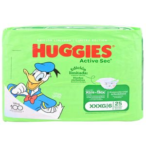 Huggies Pañal Infantil Active Sec Xxxg 25 Unidades