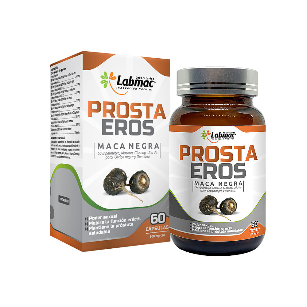 Labmac Prostaeros Cápsulas 500 mg Frasco 60 Unidades - Farmacias Medicity
