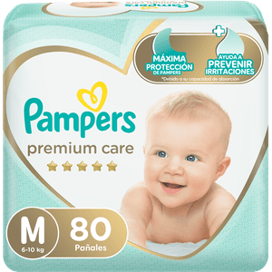 Pampers Pañal Infantil Premium Care M 80 Unidades
