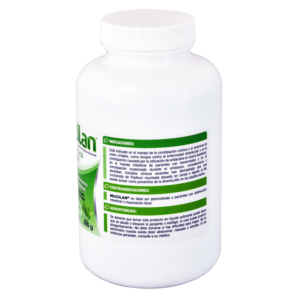 Mucilan Polvo Para Suspensión Natural Frasco 300 g - Farmacias Medicity