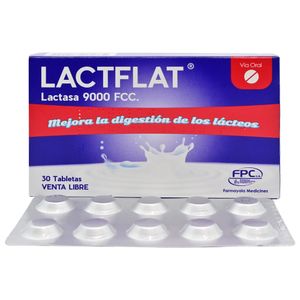 Lactflat Tabletas 9000fcc Caja 30 Unidades