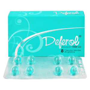 Deferol Cápsulas Blandas 7000ui Caja 8 Unidades