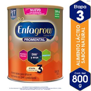 Enfagrow Premium Alimento Lácteo Promental Natural Etapa 3  - Lata  800 G