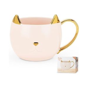 Taza Decorativa Gato Rosa Acces.Fe-35