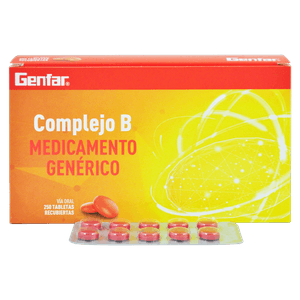 Genfar Complejo B Tabletas Recubiertas Caja 250 Unidades