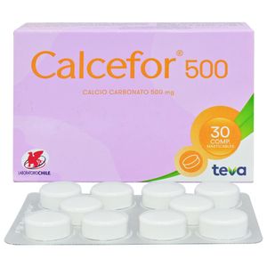 Calcefor Comprimidos Masticables 500mg Caja 30 Unidades