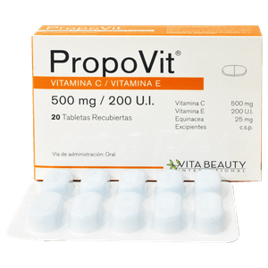 Propovit Tabletas Recubiertas 500mg/200ui Caja 20 Unidades