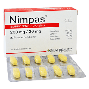 Nimpas Tabletas Recubiertas 200/30mg Caja 20 Unidades