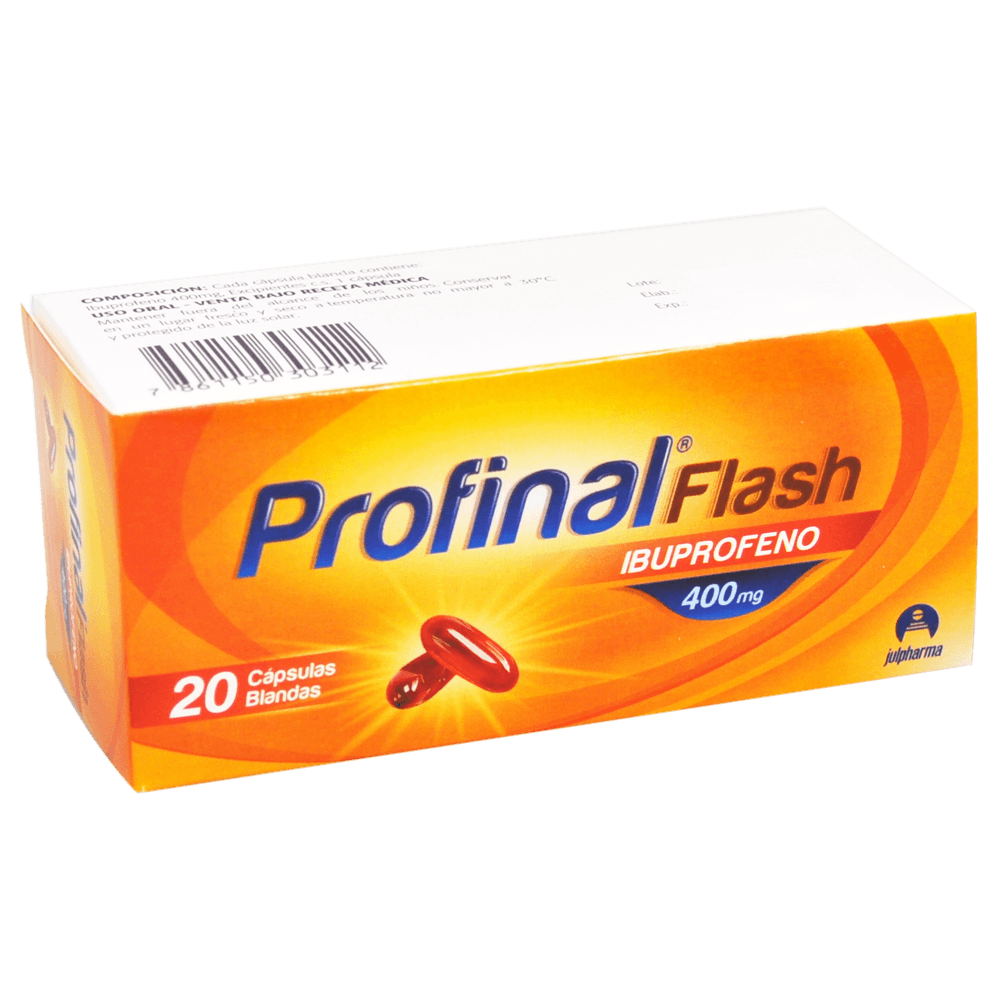 Profinal Flash Cápsulas Blandas 400 mg Caja 20 Unidades - Farmacias ...