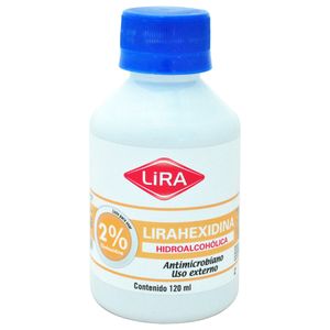 Lirahexidina Solución Tópica 2% Hidroalcohólica Frasco 120 ml
