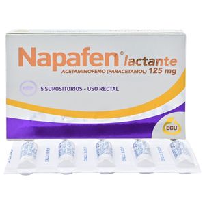 Napafen Supositorios Rectales 125 mg Lactante Caja 5 Unidades