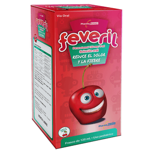 Feveril Solución Oral 150mg/5ml Cereza Pediátrico Frasco 120 ml