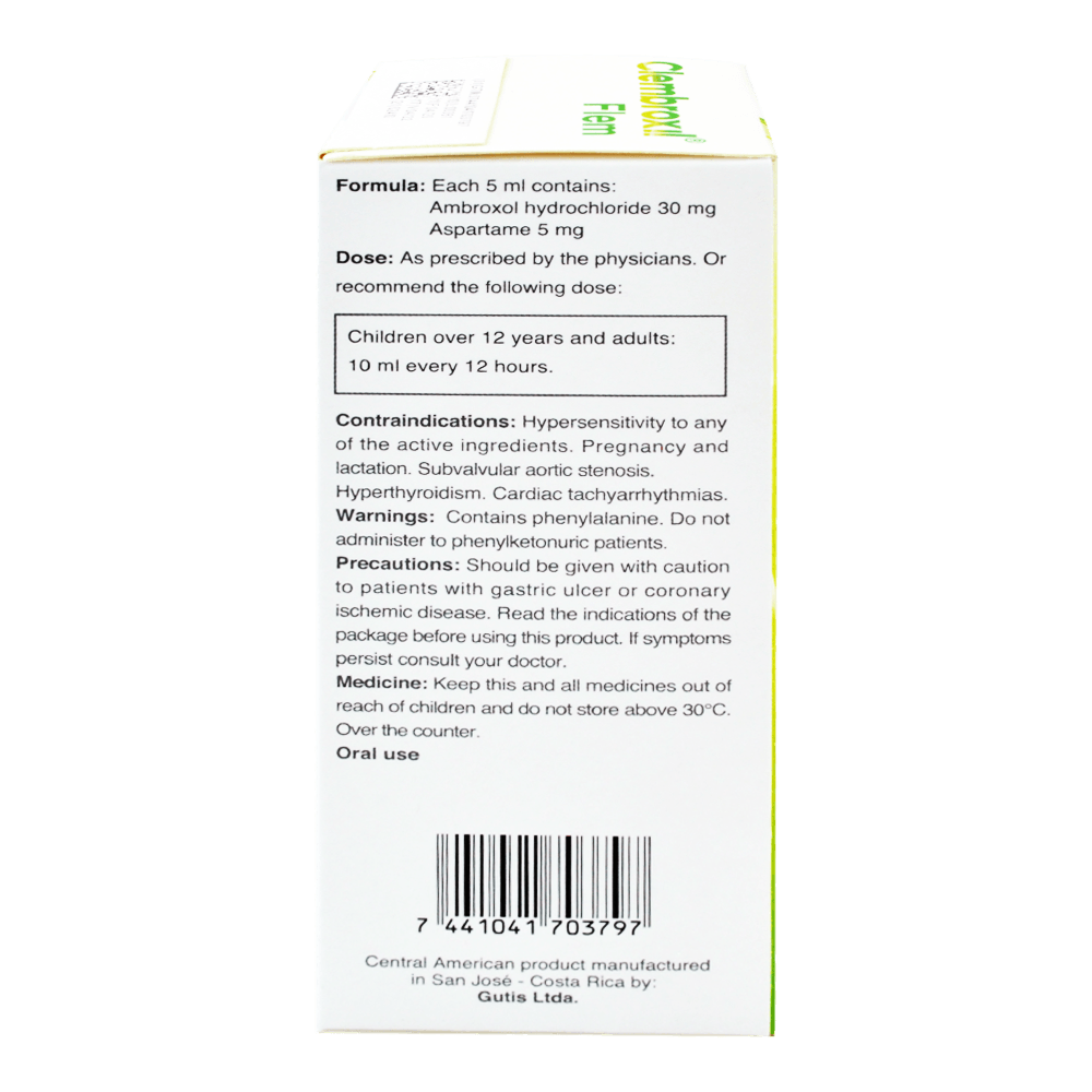 Clembroxil Flem Solución Oral 30mg/5ml Adulto Frasco 120 ml - Farmacias ...