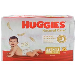 Huggies Pañal Infantil Natural Care Mediano 25 Unidades