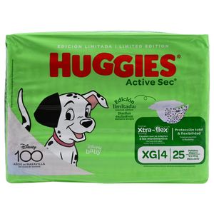 Huggies Pañal Infantil Active Sec Extra-Grande 25 Unidades