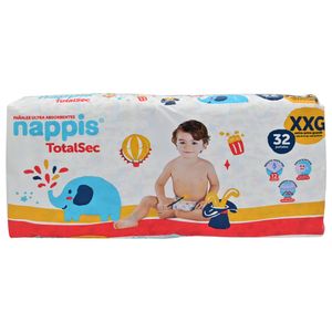 Nappis Pañal Infantil Totalsec Extra-Extra-Grande 32 Unidades