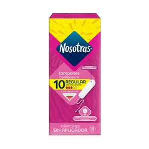 Nosotras Tampones Sin Aplicador Regular 10 Unidades