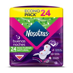 Nosotras Toallas Sanitarias Buenas Noches 24 Unidades