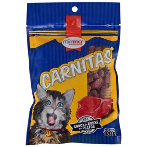 Mimma Snack Para Gatos Carnitas Sabor Carne 100 g