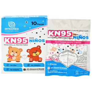 Intexmed Mascarilla Kn95 Niño Diseño 10 Unidades