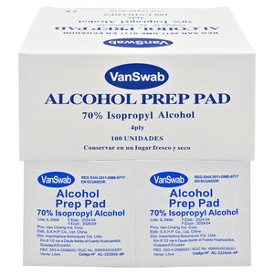 Vanswab Pads De Alcohol 100 Unidades