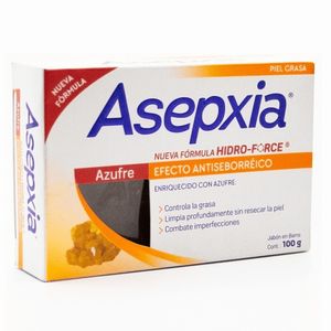 Asepxia Jabón en Barra Azufre Piel Grasa 100 g