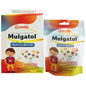 Mulgatol Gomitas Masticables Multivitaminas 312.5g Mix Berries Fresa Y Naranja 5 Unidades