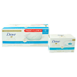 Dove Jabón Barra Sixpack Antibacterial 540 g