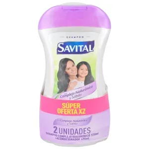 Savital Pack Hialurónico Y Sábila Shampoo 510ml + Acondicionador 490ml