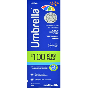 Umbrella Kids Máxima Emulsión Spf 100+ 60 g