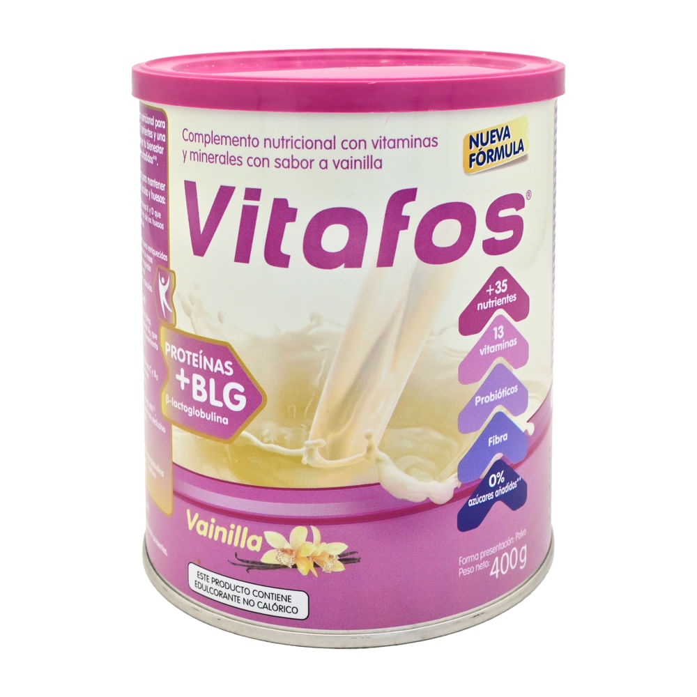 Vitafos Polvo Vainilla Lata 400 g - Farmacias Medicity